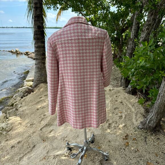 Vintage Chadwicks Houndstooth Over Coat Double Breasted Size 14 - Picture 4 of 9